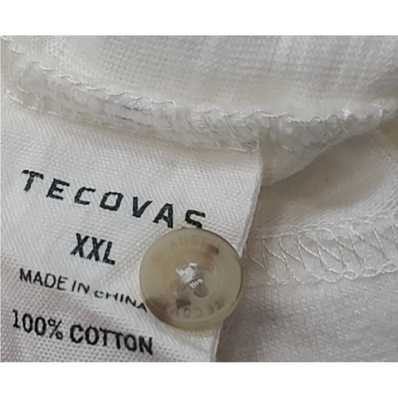 Tecovas Long Sleeve Slub Henley White Cotton Size XXL Mens NEW - Picture 5 of 9